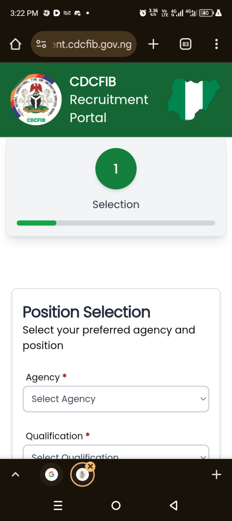 CDCFIB Recruitment Portal- recruitment.cdcfib.gov.ng/application