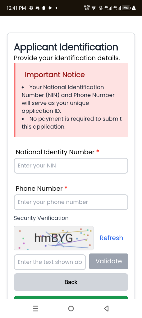 NSCDC Recruitment Application Portal Form 