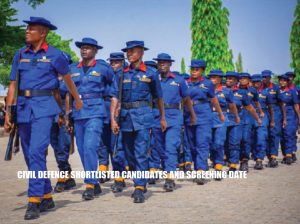 official Civil Defence shortlisted candidates for 2025