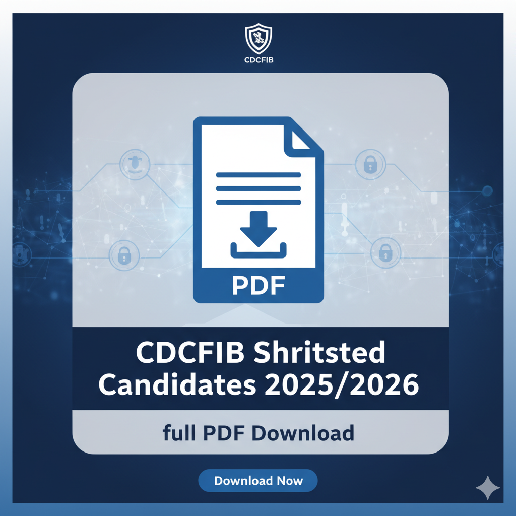 CDCFIB Shortlisted Candidates 2026/2027