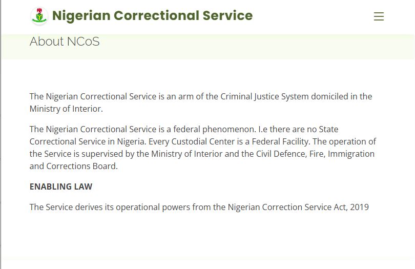 Nigeria Correctional Service Shortlisted Candidates 