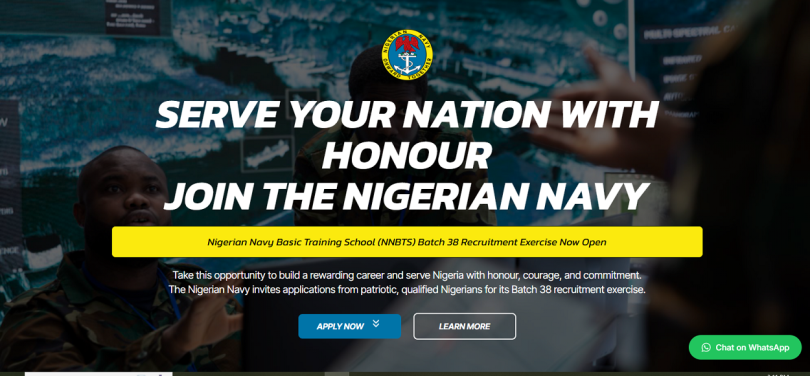 Nigerian Navy Basic Training School Recruitment for Batch 38