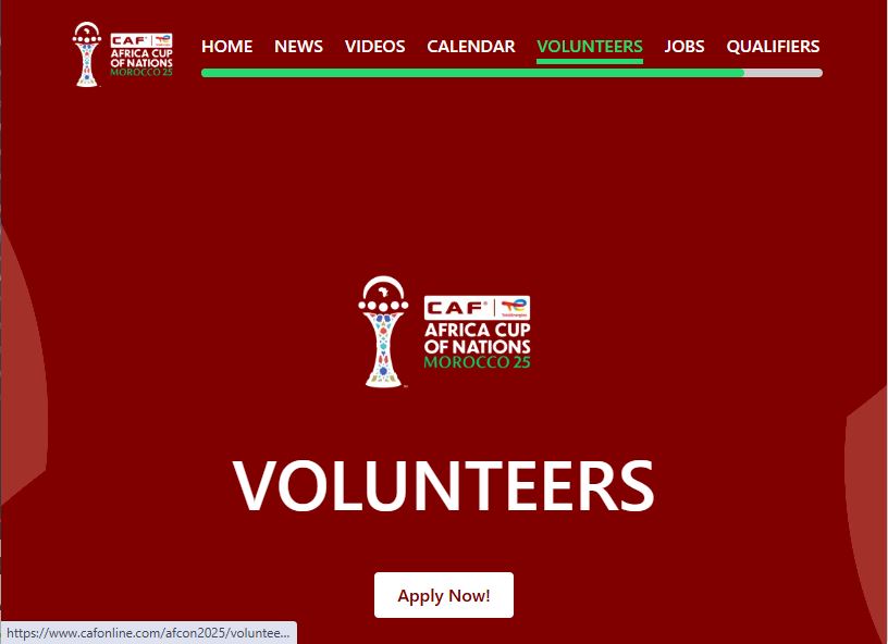TotalEnergies CAF AFCON Morocco 2025 Volunteer Programme- Apply Now!