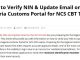 Verify Your NIN to Update Your Email on Nigeria Customs Portal for NCS CBT Test