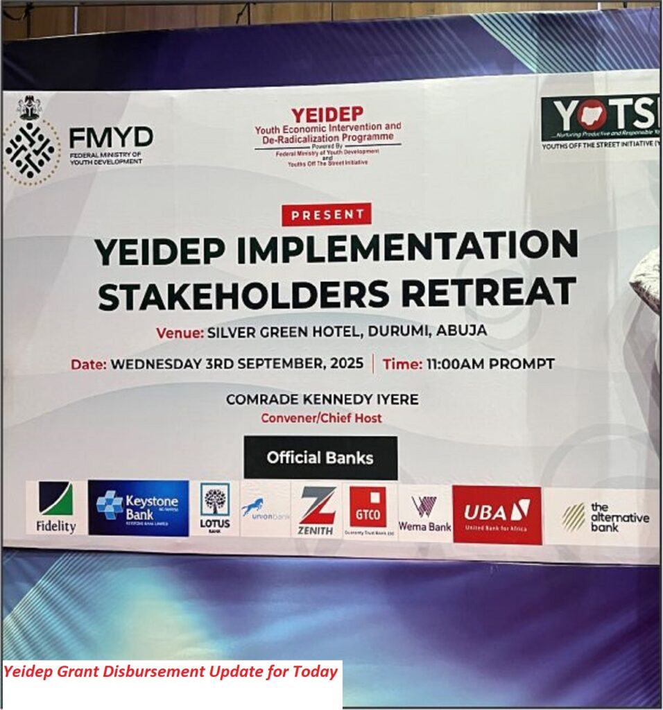 Fidelity Bank YEIDEP Beneficiaries List for Next Phase-Check Email