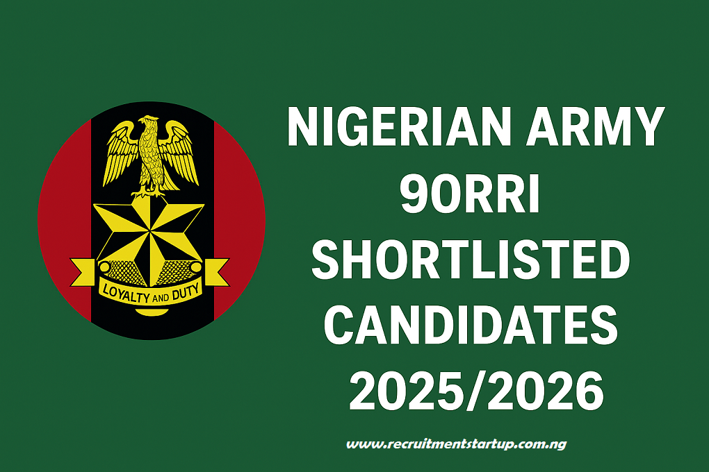 Nigerian Army 90RRI Shortlisted Candidates