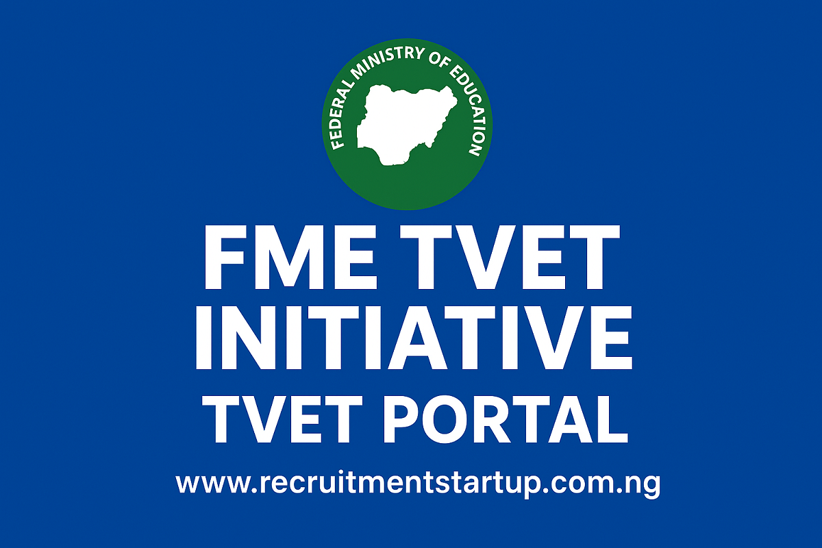 FME TVET Initiative 2026 | How to Access the TVET Portal and Apply