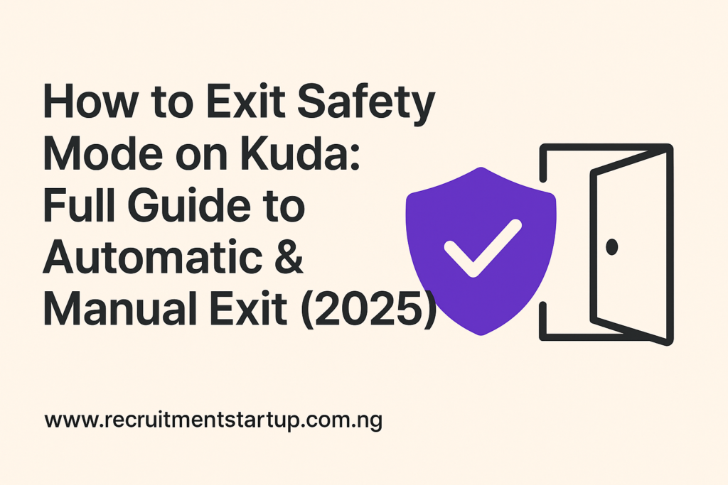 How to Exit Safety Mode on Kuda