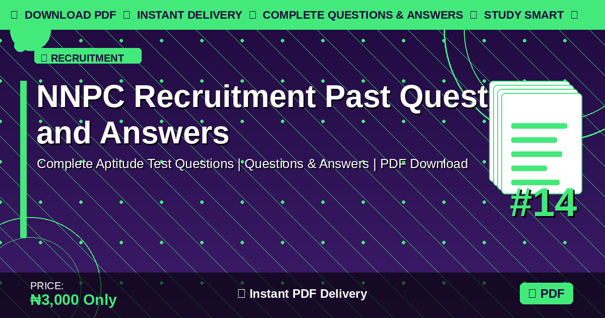 NNPC Recruitment Past Questions and Answers | Download PDF