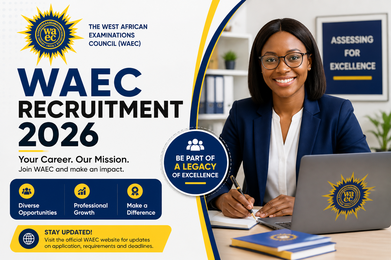 WAEC recruitment 2026 has begun