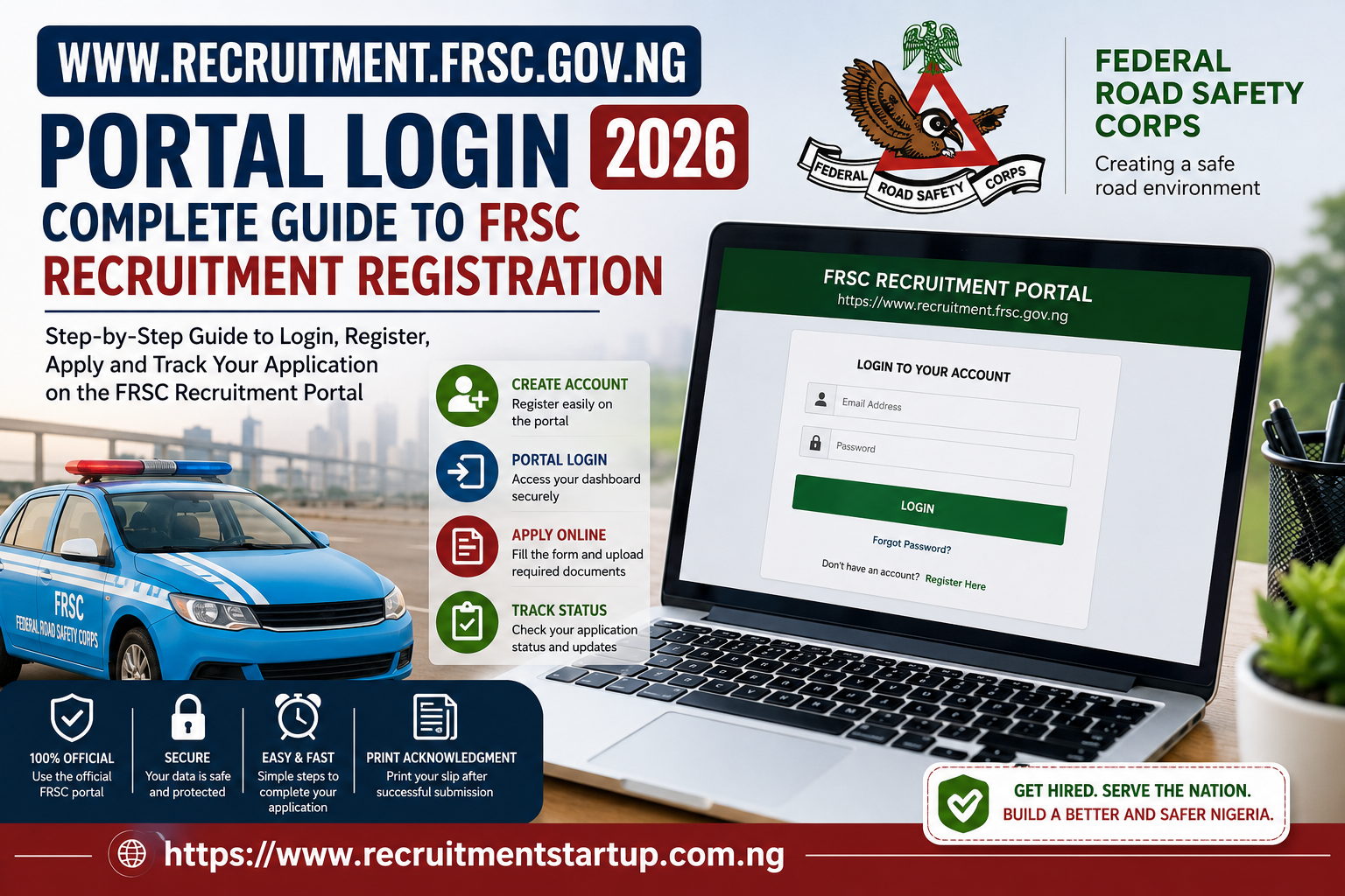 www.recruitment.frsc.gov.ng Portal Login 2026 www.recruitment.frsc.gov.ng Portal Login