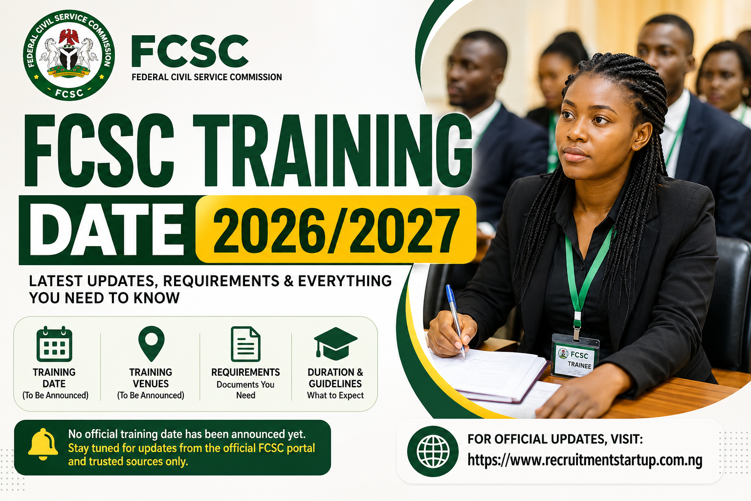 FRSC Training Date 2026/2027 – Official Date, Training Centers, Requirements & Latest Updates FRSC Training Date 2026/2027