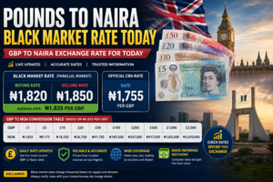 Pounds to Naira Black Market Rate Today